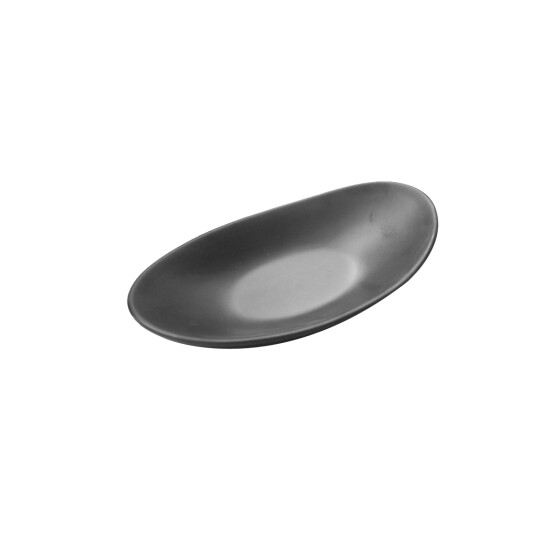 Tok. Teller oval Melamin schwarz ca.21,5x11,2x1,8cm